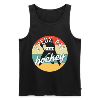 J'Peux Pas J'Ai Hockey - Vintage - Débardeur bio Premium Homme - noir - Devant - Michal (187cm)