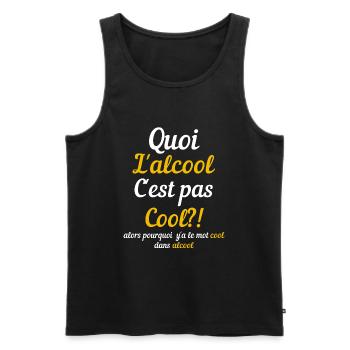 L'Alcool C'est pas Cool - Débardeur bio Premium Homme - noir - Devant - AI Model Male 178 light (178cm)