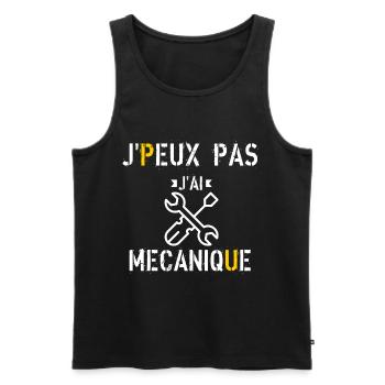 J Peux Pas J ai Mécanique - Débardeur bio Premium Homme - noir - Devant - Michal (187cm)