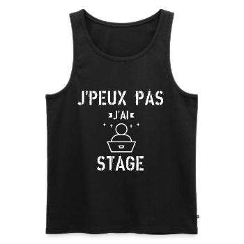 J Peux Pas J ai Stage - Débardeur bio Premium Homme - noir - Devant - Michal (187cm)
