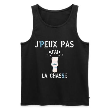J Peux pas J Ai La Chasse - Débardeur bio Premium Homme - noir - Devant - Michal (187cm)