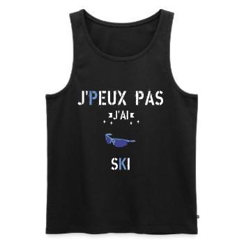 J Peux Pas J Ai Ski - Débardeur bio Premium Homme - noir - Devant - Michal (187cm)