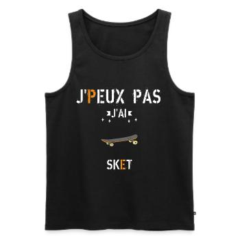 J Peux Pas J Ai Sket - Débardeur bio Premium Homme - noir - Devant - Michal (187cm)