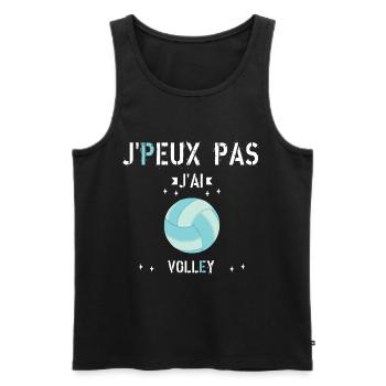 J Peux Pas J Ai Volley - Débardeur bio Premium Homme - noir - Devant - Michal (187cm)