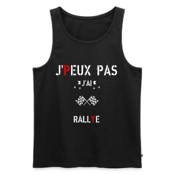J peux pas j ai rallye - Débardeur bio Premium Homme - noir - Devant - Michal (187cm)