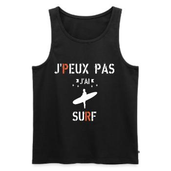 J Peux Pas J ai surf - Débardeur bio Premium Homme - noir - Devant - Michal (187cm)