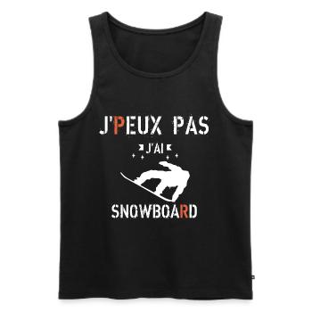 J Peux Pas J ai Snowboard - Débardeur bio Premium Homme - noir - Devant - Michal (187cm)