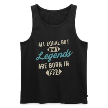 Legenden werden im Jubiläum von 1960 geboren - Männer Premium Bio Tank Top - Schwarz - Vorne - AI Model Male 178 light (178cm)