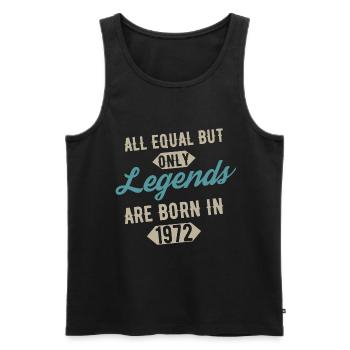 Legenden werden im Jubiläum 1972 geboren - Männer Premium Bio Tank Top - Schwarz - Vorne - Michal (187cm)