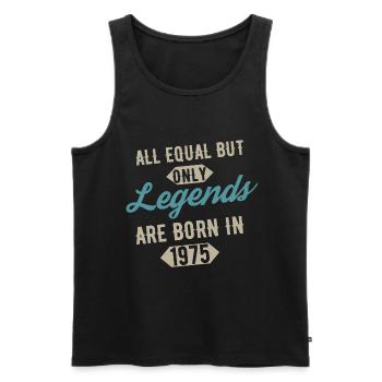 Legends are born in 1975 anniversaire - Débardeur bio Premium Homme - noir - Devant - Michal (187cm)