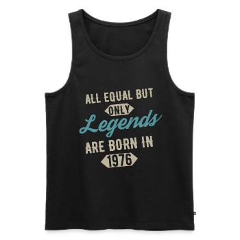 Legenden werden im Jubiläum 1976 geboren - Männer Premium Bio Tank Top - Schwarz - Vorne - AI Model Male 178 light (178cm)