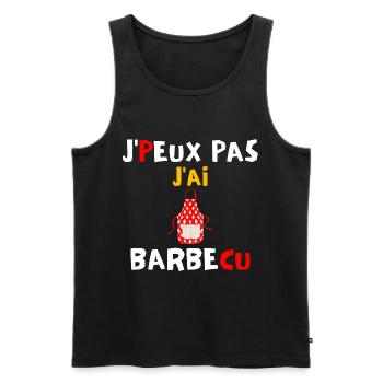 J peux pas j ai barbecue - Débardeur bio Premium Homme - noir - Devant - Michal (187cm)