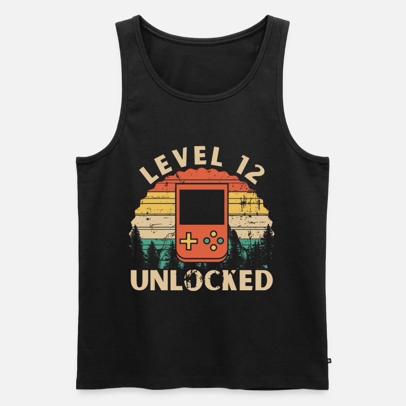 Level 12 Unlocked - Débardeur bio Premium Homme - noir
