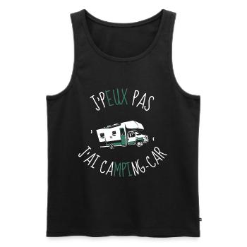 j'peux pas j'ai camping-car - Débardeur bio Premium Homme - noir - Devant - Michal (187cm)