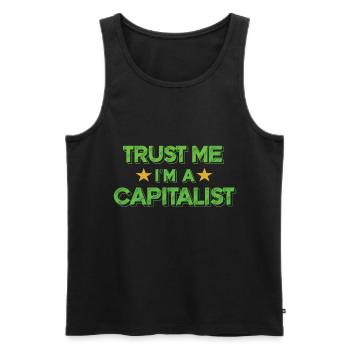 Capitalist du kannst mir vertrauen Kapitalist - Männer Premium Bio Tank Top - Schwarz - Vorne - Michal (187cm)