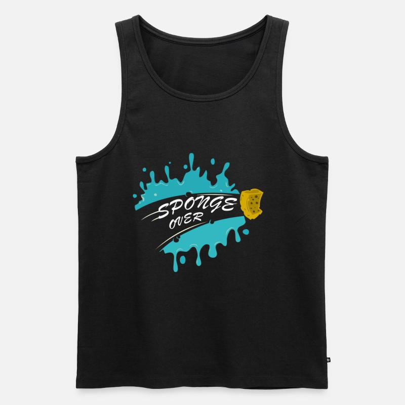 SPONGE OVER DENGLISCH - Men's Premium Organic Tank Top - black