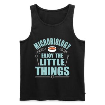 microbiology - Men's Premium Organic Tank Top - black - Front - Michal (187cm)