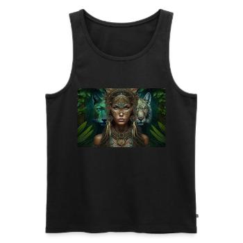 Neo Indian Voodoo Panther Gift - Men's Premium Organic Tank Top - black - Front - AI Model Male 178 light (178cm)