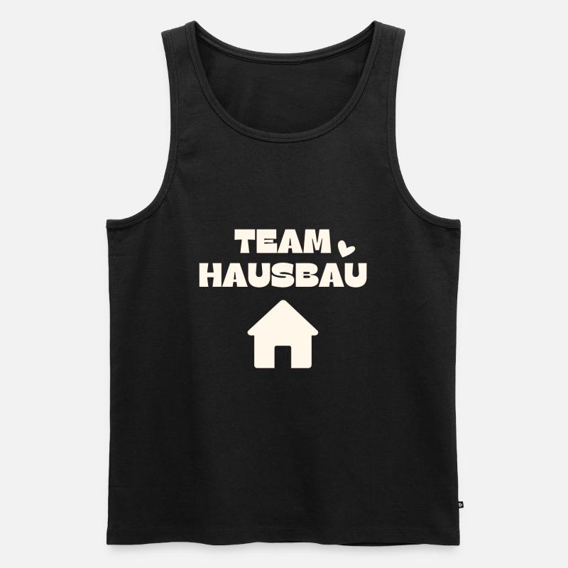 Team Hausbau - Männer Premium Bio Tank Top - Schwarz
