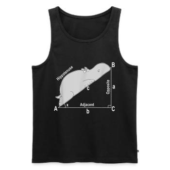 Hippo, cadeau drôle de T-shirt d'hippopotame - Débardeur bio Premium Homme - noir - Devant - Michal (187cm)