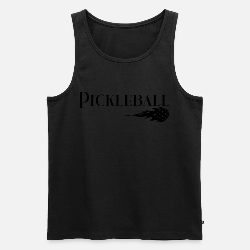 Pickleball - Männer Premium Bio Tank Top - Schwarz