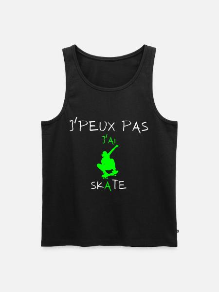 j'peux pas j'ai skate - Débardeur bio Premium Homme - noir