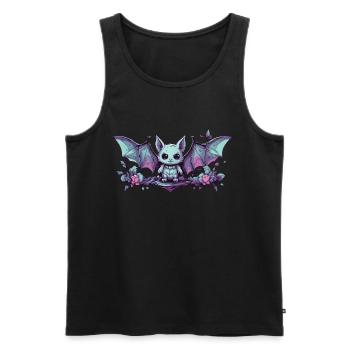 Kawaii Pastel Goth Bat Gothic Style - Men's Premium Organic Tank Top - black - Front - AI Model Male 178 light (178cm)