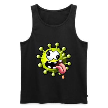 Crazy Virus - Débardeur bio Premium Homme - noir - Devant - AI Model Male 178 light (178cm)