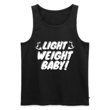 Light weight baby! - Männer Premium Bio Tank Top - Schwarz - Vorne - AI Model Male 178 light (178cm)