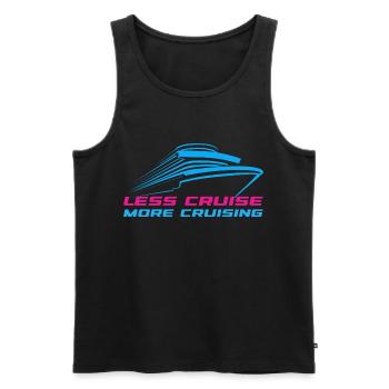 Cruise on the Loose. Less plan, more relaxation. - Men's Premium Organic Tank Top - black - Front - AI Model Male 178 light (178cm)