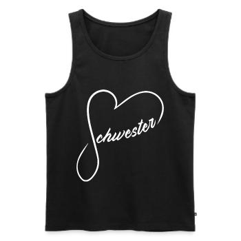Schwesterherz - Männer Premium Bio Tank Top - Schwarz - Vorne - Michal (187cm)