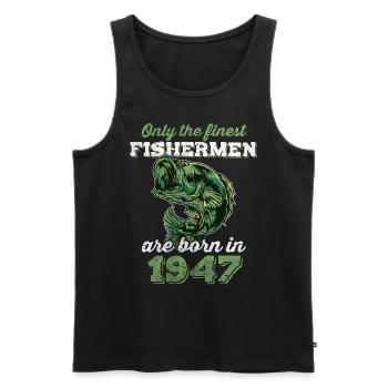 Legendary 75 years old gift for the 75th birthday - Men's Premium Organic Tank Top - black - Front - AI Model Male 178 light (178cm)