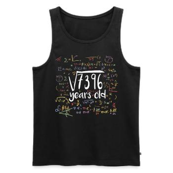 Square Root of 7396 Math Nerd 86th Birthday - Men's Premium Organic Tank Top - black - Front - Michal (187cm)