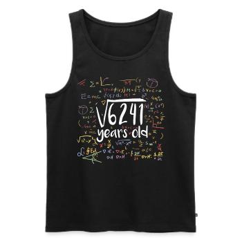 Square Root of 6241 Math Nerd 79th Birthday - Men's Premium Organic Tank Top - black - Front - Michal (187cm)