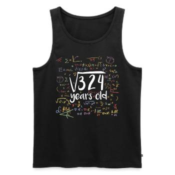 Square root of 324 math nerd 18th birthday - Men's Premium Organic Tank Top - black - Front - Michal (187cm)