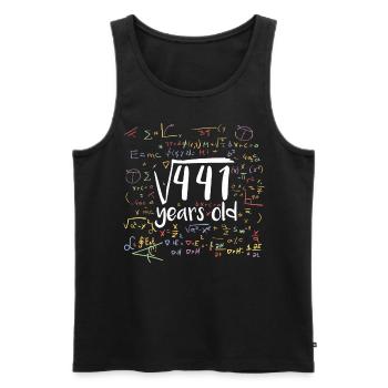 Square root of 441 math nerd 21st birthday - Men's Premium Organic Tank Top - black - Front - Michal (187cm)