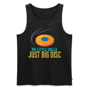 No Little Balls Just Big Discs Fun Disc Golf - Men's Premium Organic Tank Top - black - Front - Michal (187cm)