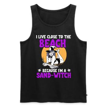 I'm A Sand-Witch Halloween Hexe - Männer Premium Bio Tank Top - Schwarz - Vorne - Michal (187cm)