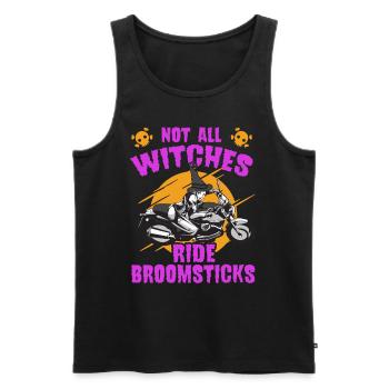 Not All Witches Ride Broomsticks Halloween Witch - Men's Premium Organic Tank Top - black - Front - AI Model Male 178 light (178cm)