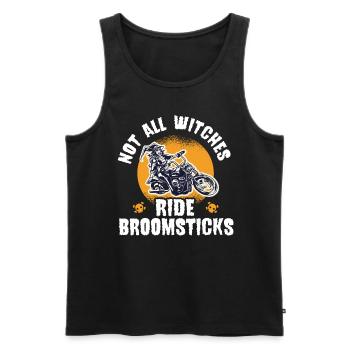 Not All Witches Ride Broomsticks Halloween Witch - Men's Premium Organic Tank Top - black - Front - AI Model Male 178 light (178cm)