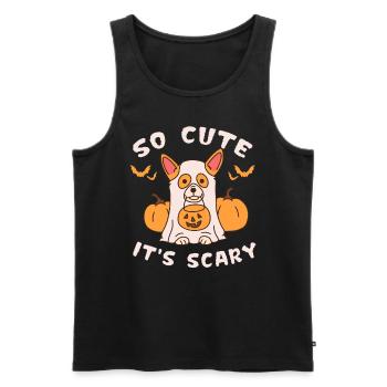 Cute Dog Halloween Outfit So Cute It's Scary - Men's Premium Organic Tank Top - black - Front - AI Model Male 178 light (178cm)