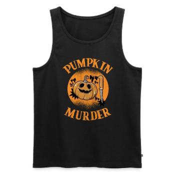 Greepy Pumpkin Murder Halloween Costume - Men's Premium Organic Tank Top - black - Front - Michal (187cm)