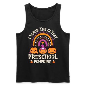 Halloween I Teach The Cutest Preschool Pumpkins - Men's Premium Organic Tank Top - black - Front - Michal (187cm)