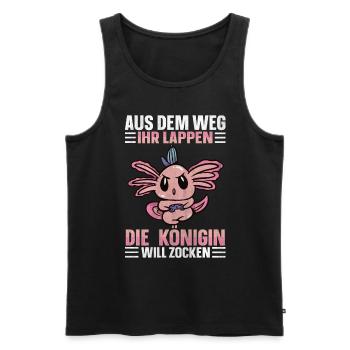 Die Königin Will Zocken Gamer Girl - Männer Premium Bio Tank Top - Schwarz - Vorne - AI Model Male 178 light (178cm)