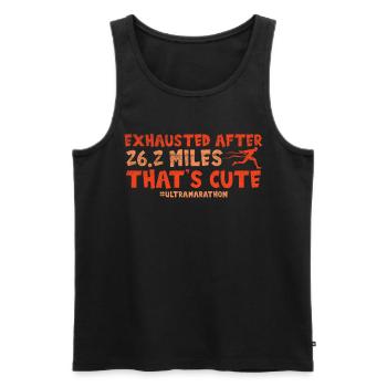 Épuisé après 26,2 miles Ultramarathon - Débardeur bio Premium Homme - noir - Devant - Michal (187cm)