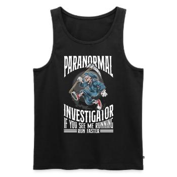 Chasseur de fantômes Enquêteur paranormal - Débardeur bio Premium Homme - noir - Devant - Michal (187cm)