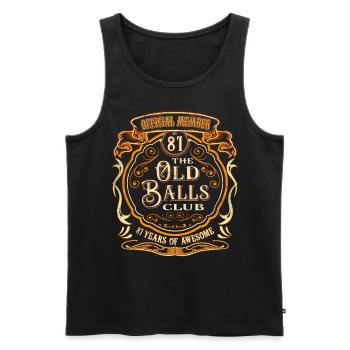 81 ans The Old Balls Club 81e anniversaire - Débardeur bio Premium Homme - noir - Devant - Michal (187cm)