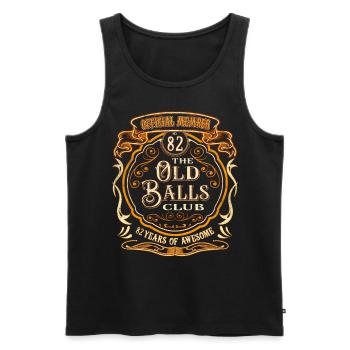 82e anniversaire du Old Balls Club - Débardeur bio Premium Homme - noir - Devant - Michal (187cm)