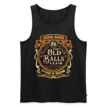 86 ans du 86e anniversaire du Old Balls Club - Débardeur bio Premium Homme - noir - Devant - Michal (187cm)