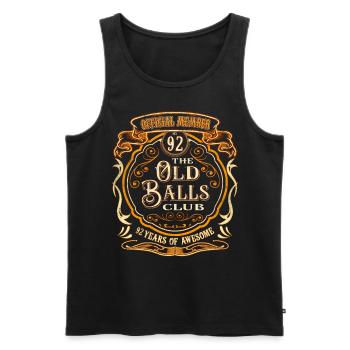 92e anniversaire du Old Balls Club - Débardeur bio Premium Homme - noir - Devant - Michal (187cm)